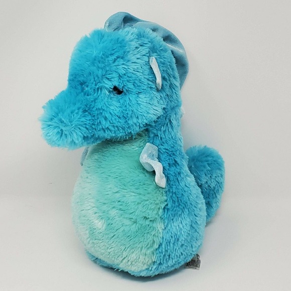 Aurora Destination Nation Seahorse Plush Stuffed Animal 13" Blue Glitter Ocean - Picture 4 of 5